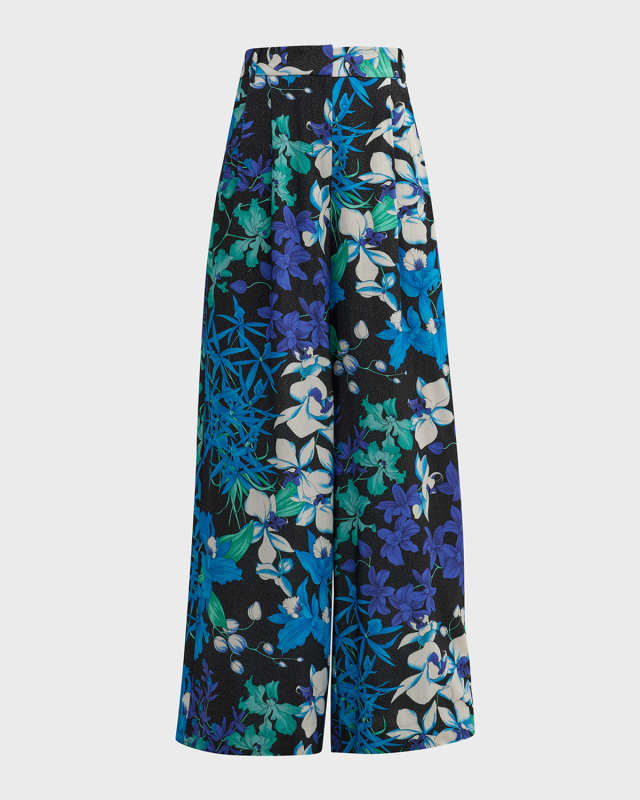 Hadley High-Rise Wide-Leg Floral-Print Pants